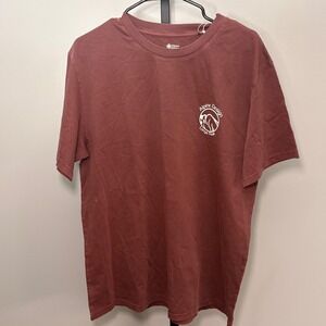 Alpine Design Mens Longs Peak Graphic‎ T-Shirt Burgundy Red Short Sleeve Size L